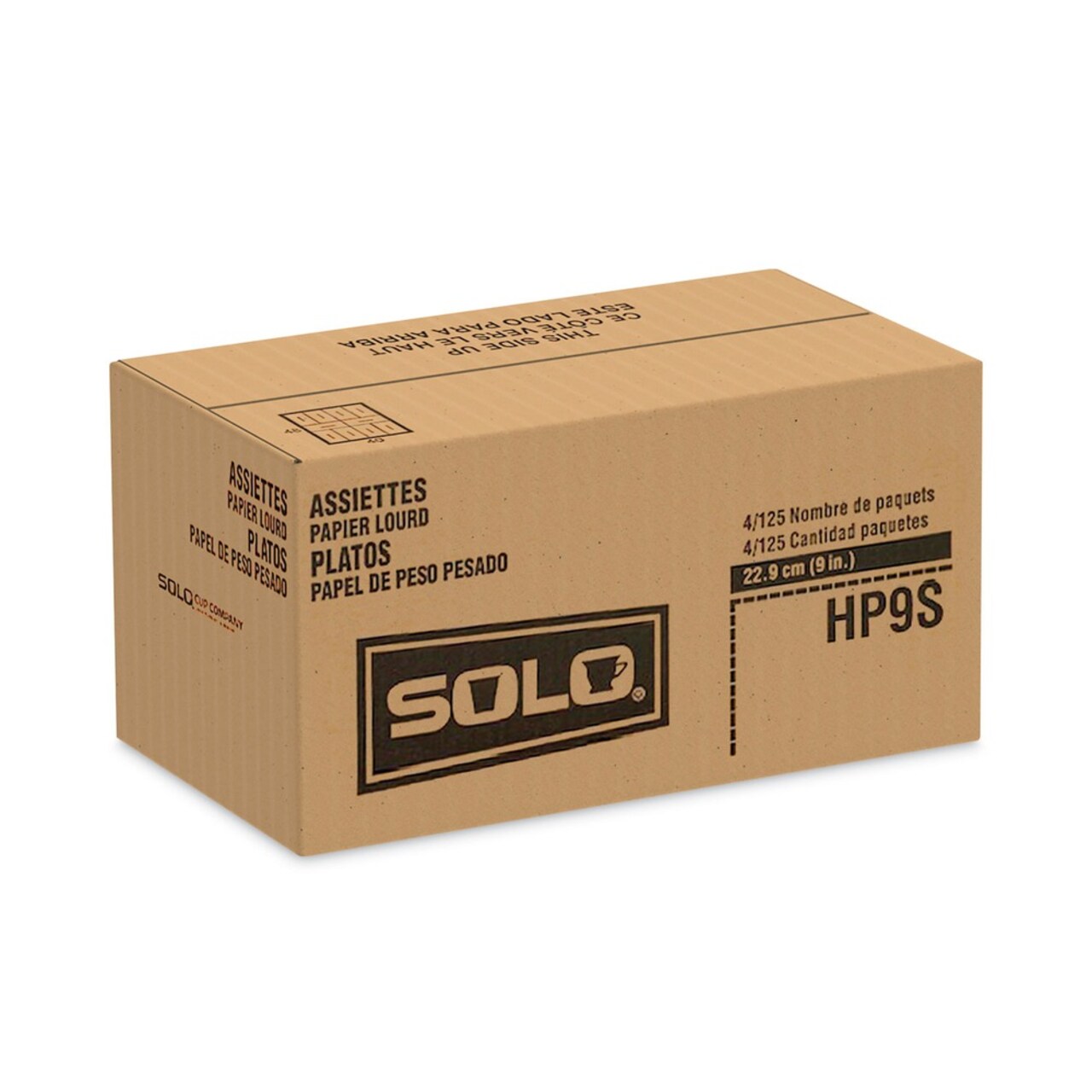 SOLO Bare Eco-Forward 9 in. dia ProPlanet Seal Clay-Coated Paper Dinnerware Plate - White (500/Carton)